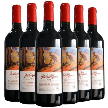 乔睿庄园 澳大利亚原瓶进口品质红酒 W7赤霞珠干红葡萄酒 750ml*6整箱装