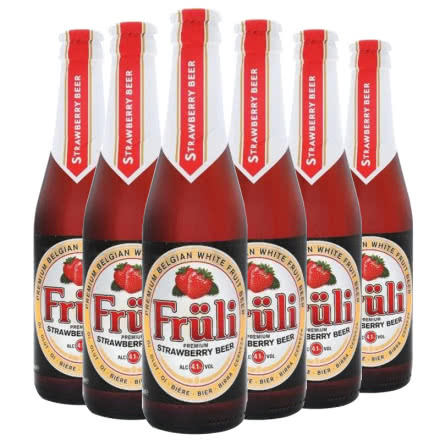 比利时进口精酿 芙力Fruli草莓水果啤酒 330ml*6瓶