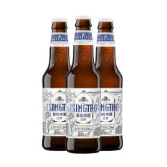 青岛啤酒全麦白啤330ml*12瓶 (2020版)整箱批发熟啤酒玻璃瓶精酿啤酒小瓶