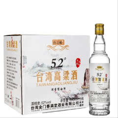 52度台湾高粱酒金门粮食白酒浓香型整箱正品 600ml*12瓶