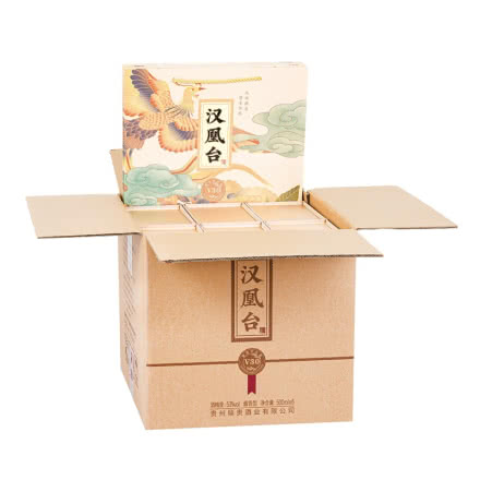 53°贵州酱香型白酒整箱礼盒装固态老酒纯粮食500ml*6瓶白凰（送3个礼品袋）