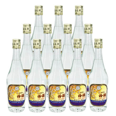 老酒 60°汾酒 玻璃汾酒 清香型白酒 2012年 500mlx12瓶