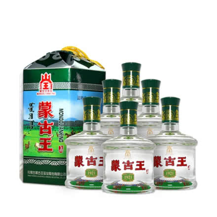 蒙古王 44度绿包 浓香型草原白酒 粮食酒 整箱 500ml*6瓶