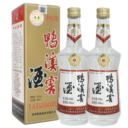 老酒 2018年 鸭溪窖酒 54度 飞天仙女盒 玻璃瓶 复古版 500mlx2瓶